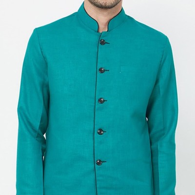 Banghgala Jodhpuri Jacket Turq Green
